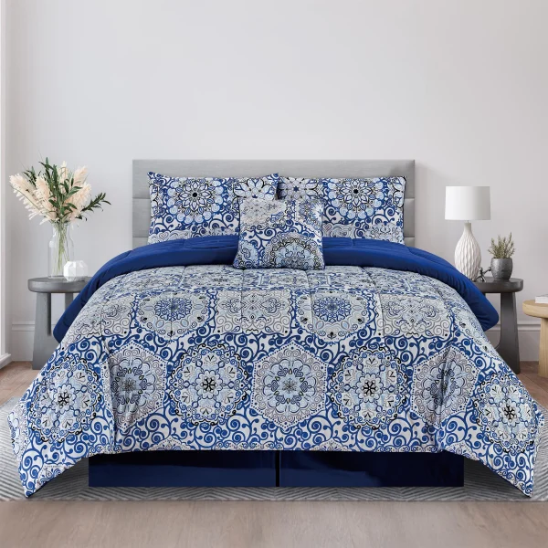 LUX Décor Reversible 5pc Comforter Set