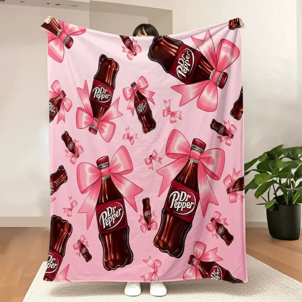 Unique Dr. Pepper Print blanket