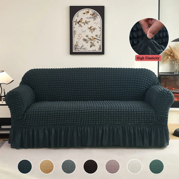 1PC Seersucker Sofa Cover