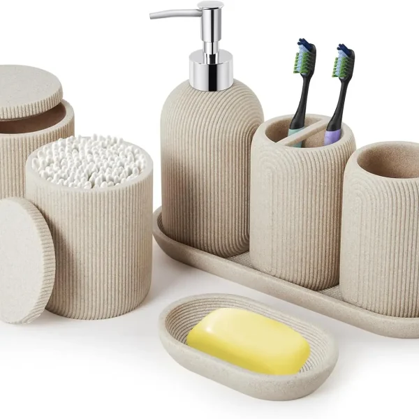 7-Piece Resin Bathroom Set