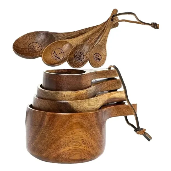 4pcs Wooden Measuring Cup Or Spoon Set