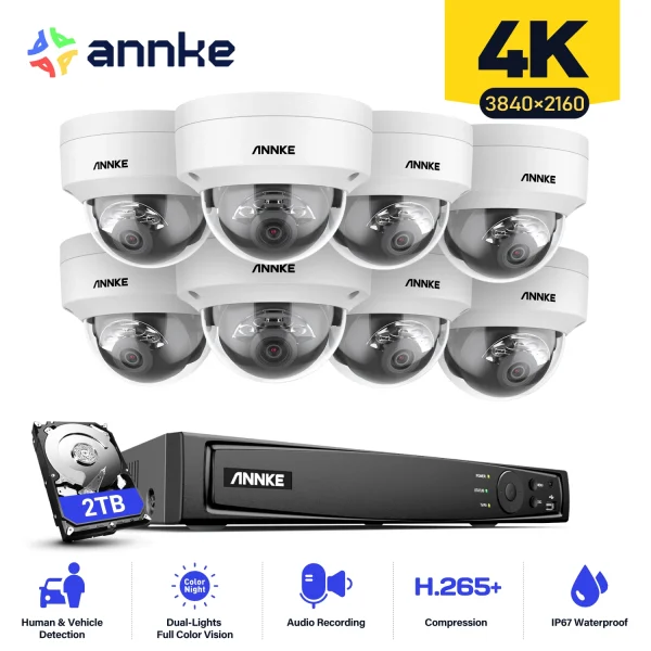 ANNKE 4K 8CH POE Network Video Surveillance System